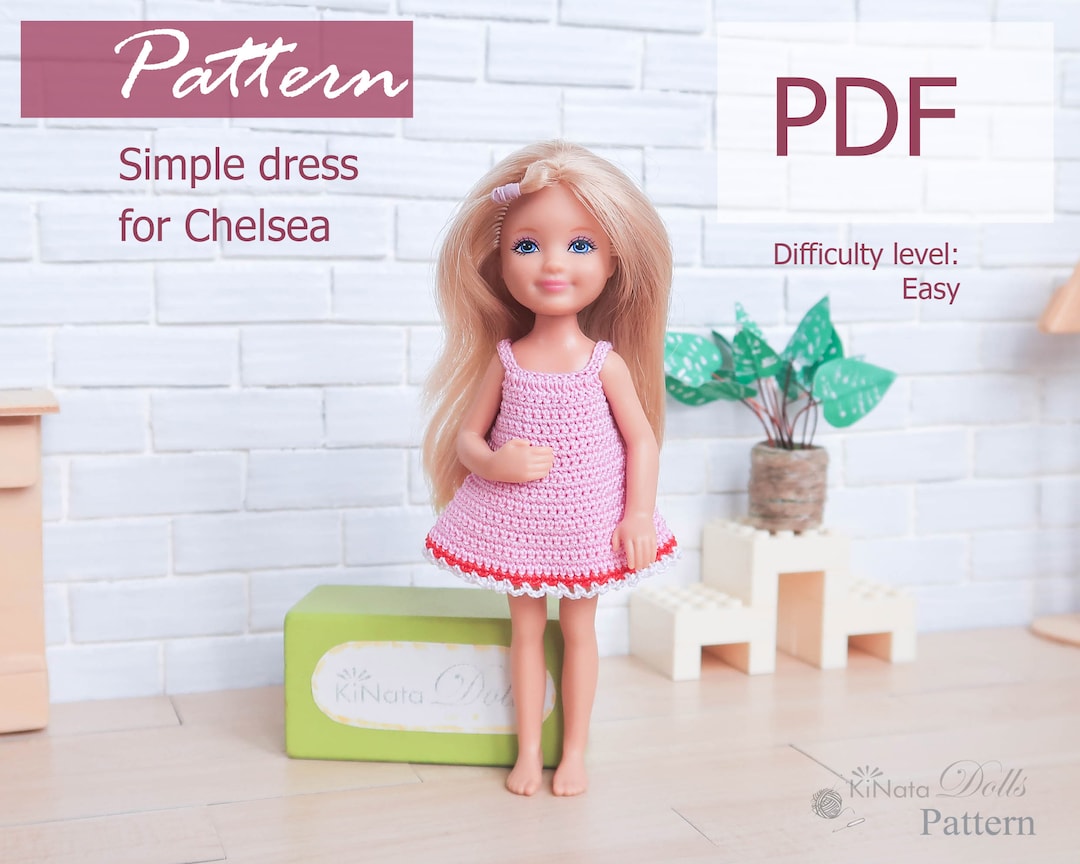 PATTERN: Simple Dress for Chelsea Doll - Crochet Pattern in PDF - Etsy
