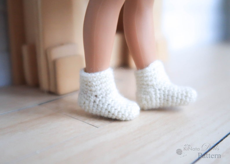 PATTERN: Socks for Chelsea and Kelly doll - crochet pattern in PDF image 4
