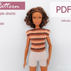 PATTERN: Simple shorts for Barb doll - crochet pattern in PDF