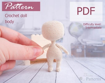 PATTERN: Crochet doll body - crochet pattern in PDF
