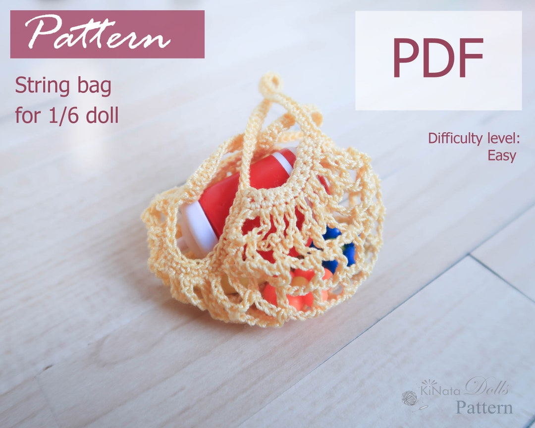 PATTERN String Bag for 1/6 Doll Crochet Pattern in PDF Etsy