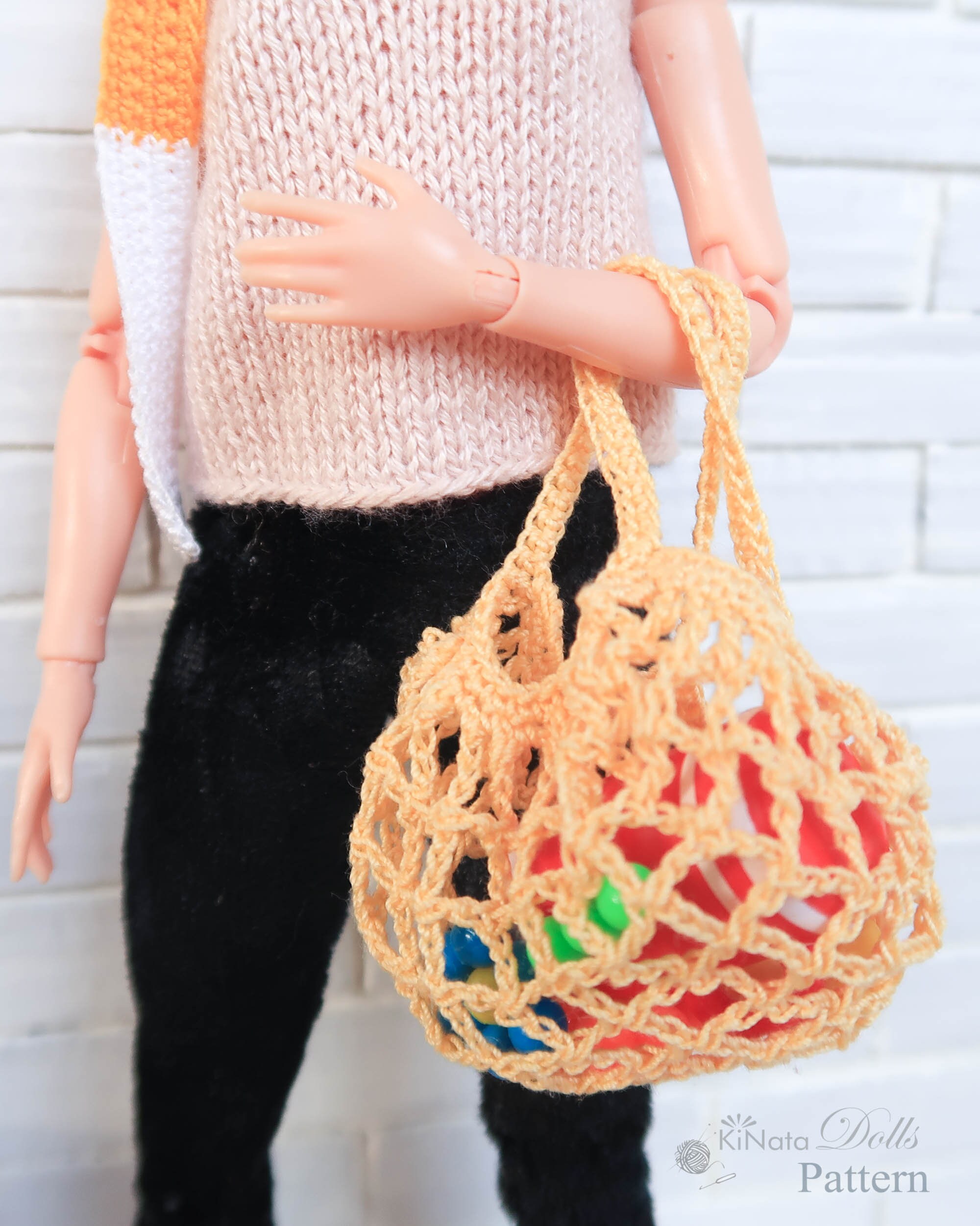 PATTERN String Bag for 1/6 Doll Crochet Pattern in PDF Etsy