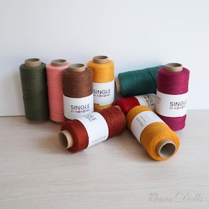 Kokonki Single Classic, Semi-Cotton Soft Yarn size 30, Yarn set for knitting clothes for dolls, Thread for crochet and embroidery