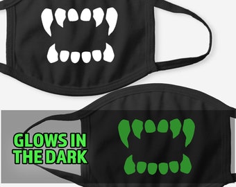 Glow in the Dark Face Mask, Teeth Mask, Glow in the Dark, Adult and Children Face Masks