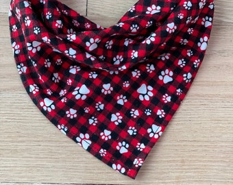 Paw Print Dog Bandana, FREE Personalization, Pet Bandana