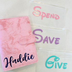 Spend Save and Give Cash envelope binder system for kids