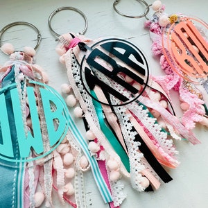Bag Tassel with Clip Attachment, Bag Charm, Beach Bag Monogram, Custom Bag Monogram, Backpack Tag image 2