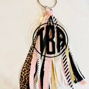Bag Tassel with Clip Attachment, Bag Charm, Beach Bag Monogram, Custom Bag Monogram, Backpack Tag image 5