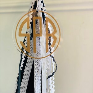 Bag Tassel with Clip Attachment, Bag Charm, Beach Bag Monogram, Custom Bag Monogram, Backpack Tag image 8