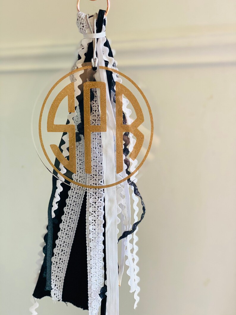 Bag Tassel with Clip Attachment, Bag Charm, Beach Bag Monogram, Custom Bag Monogram, Backpack Tag image 8