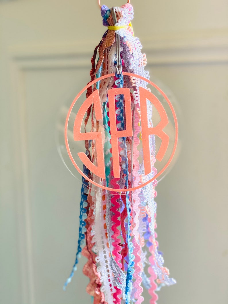 Bag Tassel with Clip Attachment, Bag Charm, Beach Bag Monogram, Custom Bag Monogram, Backpack Tag image 7