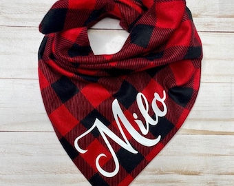 Bandana xadrez para cachorro, bandana personalizada para cachorro, bandana sob medida para cachorro, bandana xadrez búfalo para cachorro, bandana para pet, bandana de flanela para cachorro, bandana natalina para cachorro