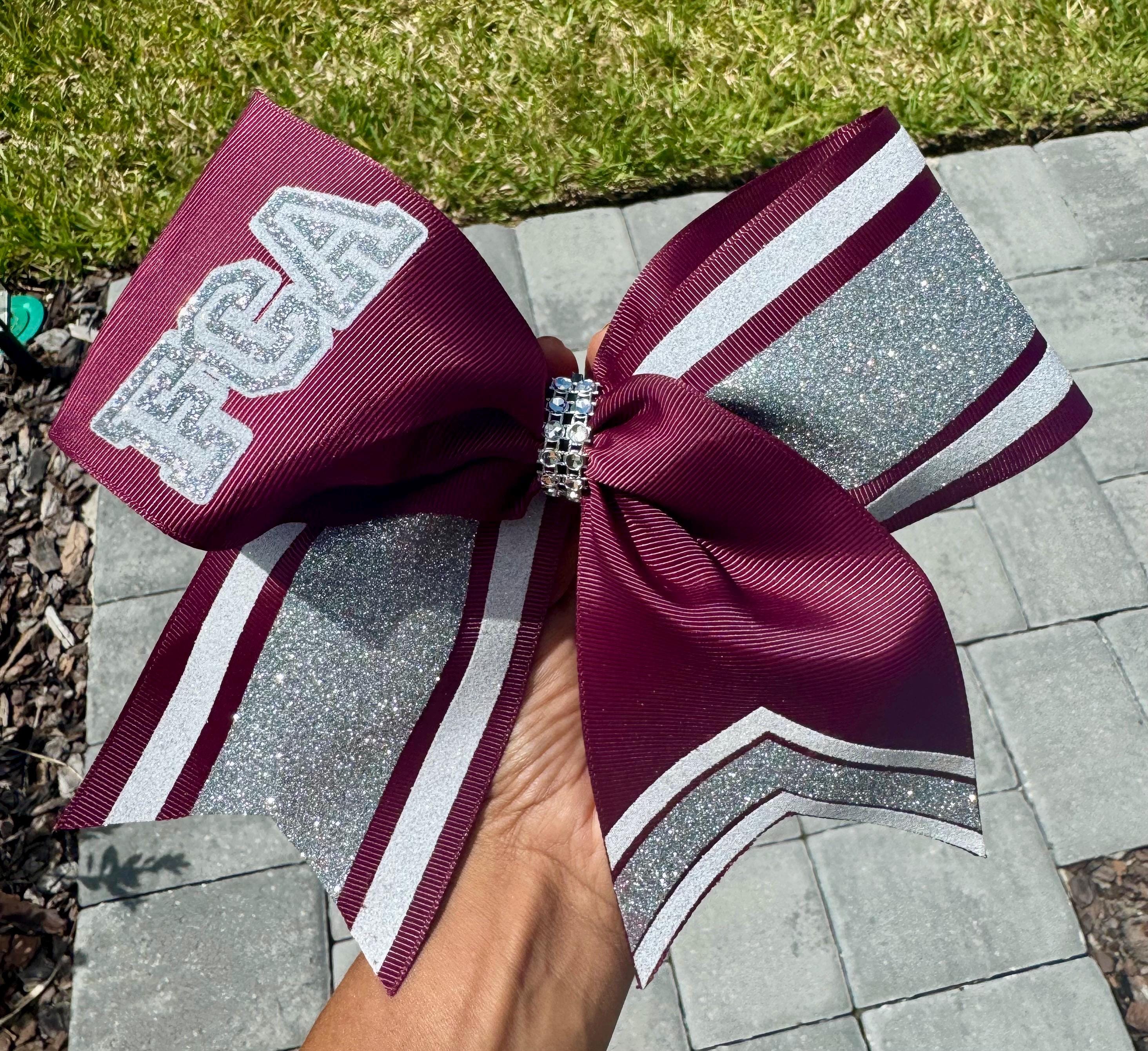 Noeud De Cheerleading Pailleté – Personnalisable, 28 Couleurs, Taille Large (neuf)
