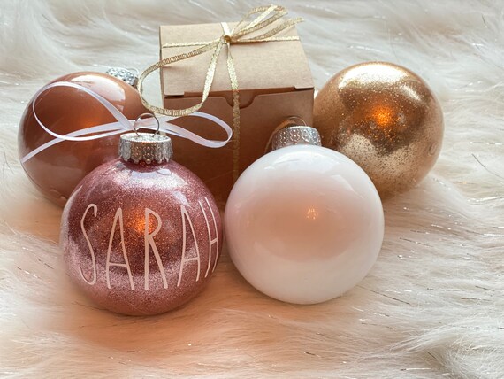 Christmas Ornament Personalized Christmas Ornament Glitter