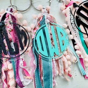 Bag Tassel with Clip Attachment, Bag Charm, Beach Bag Monogram, Custom Bag Monogram, Backpack Tag image 3