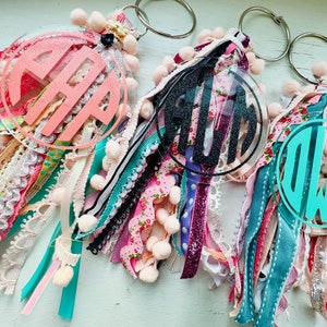 Bag Tassel with Clip Attachment, Bag Charm, Beach Bag Monogram, Custom Bag Monogram, Backpack Tag image 6