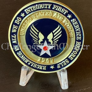Air Force Airman Award Aim High ... Fly Fight Win Military Challenge Coin