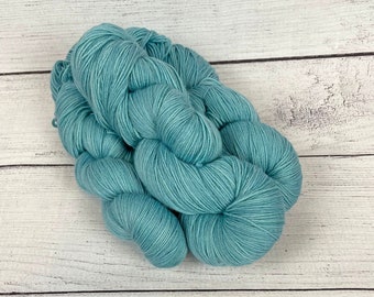 Turquoise - Hand Dyed Sock Yarn Superwash