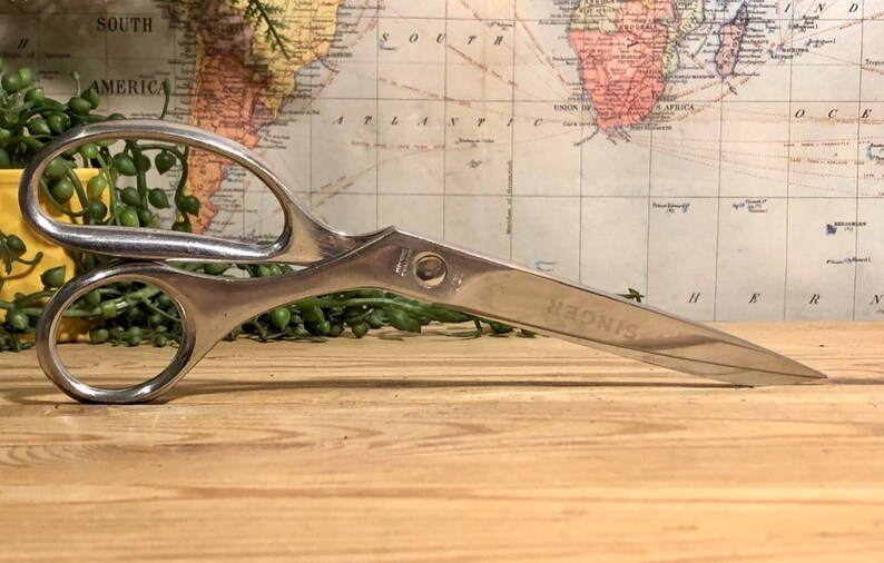 Vintage SINGER Stainless Steel Dressmakers Scissors Etsy