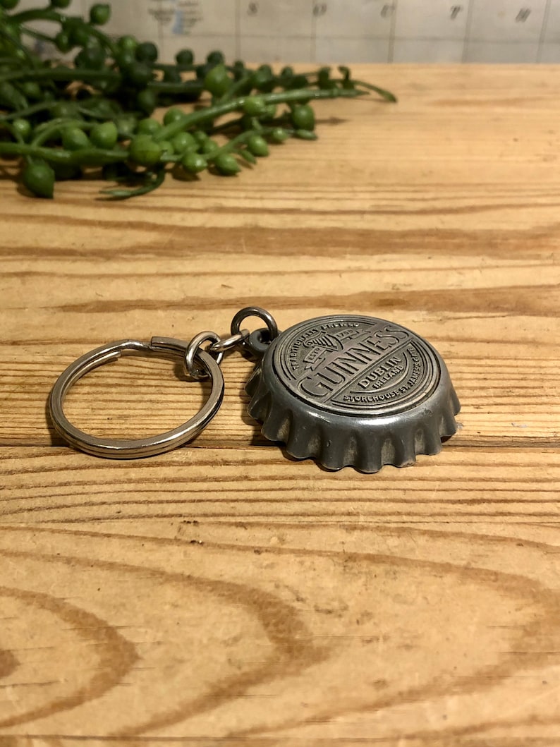 Vintage Guinness Bottle Opener Keychain Etsy