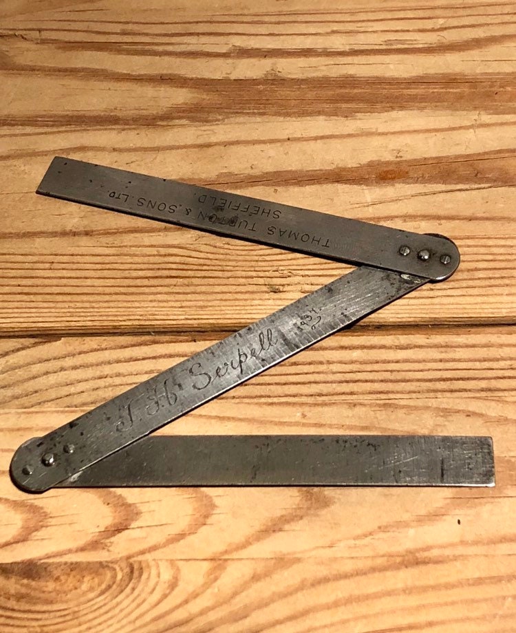 Chesterman of Sheffield 12' Folding Engineers Steel Ruler Etsy
