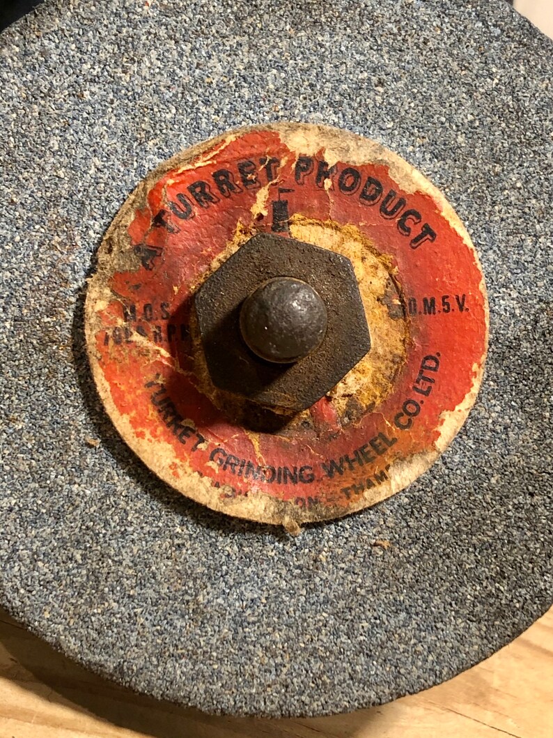 Vintage Small Hand Cranked Bench Grinding Wheel Etsy