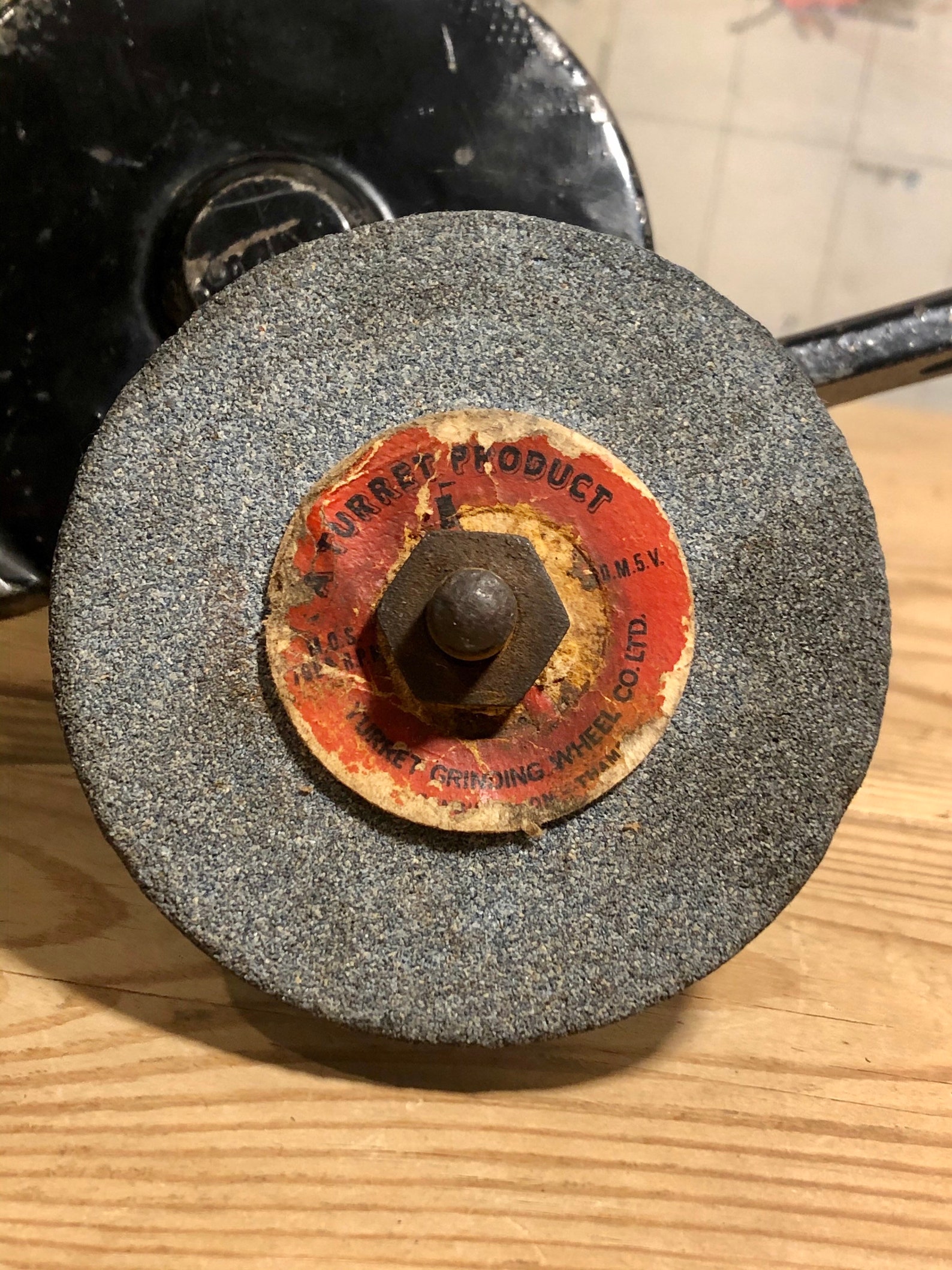 Vintage Small Hand Cranked Bench Grinding Wheel Etsy