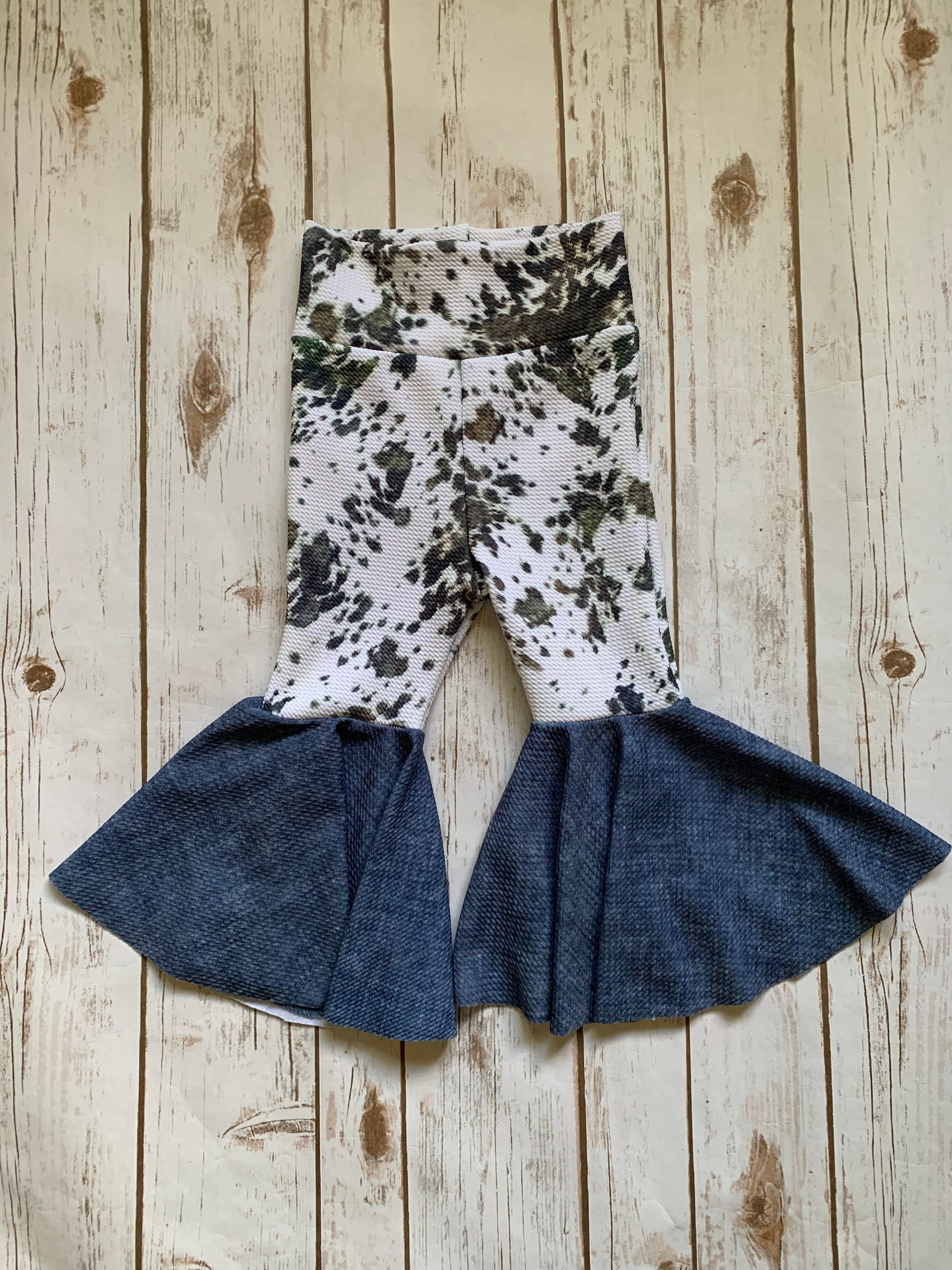 Cowhide bell bottoms girl bell bottoms western bottoms cow Etsy