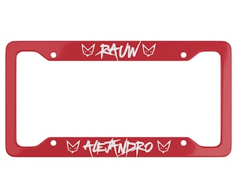Rauw Alejandro Fox License Plate Frames, RauwAlejandro License Plate Cover, Car Accessories, Rauw Fox, Vanity License