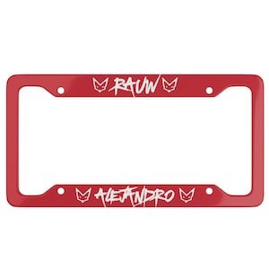 Rauw Alejandro Fox License Plate Frames, RauwAlejandro License Plate Cover, Car Accessories, Rauw Fox, Vanity License