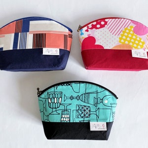 Small zipper round top pouch gift for her pouch for women makeup cosmetic bag travel essential pouch knitting notions pouch pencil case
