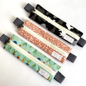 Japanese Cotton Book Band Pencil Case: Slim Zipper Pouch