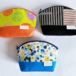 Small zipper round top pouch gift for her pouch for women makeup cosmetic bag travel essential pouch knitting notions pouch pencil case