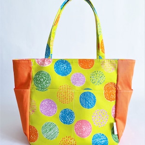 Extra Large zip tote bag Capsule wardrobe Summer vibes Tote bag with outside pockets Holiday Gift for women Travel bag Office bag for her