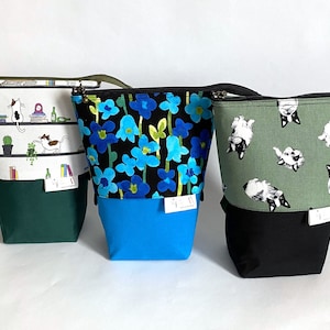 Handmade Japanese cotton Pop up Slide down Stand up zip pencil case pouch pot stationary storage makeup brush holder office school uni
