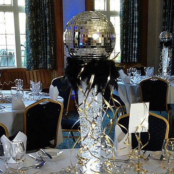 4" 5" 6" Single Disco Balls with Hanging String for Center Piece Decor