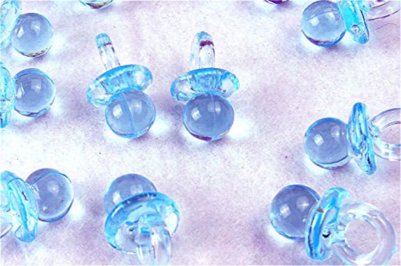 144PCS Mini Plastic Pacifiers Baby Shower Pacifiers Blue Etsy