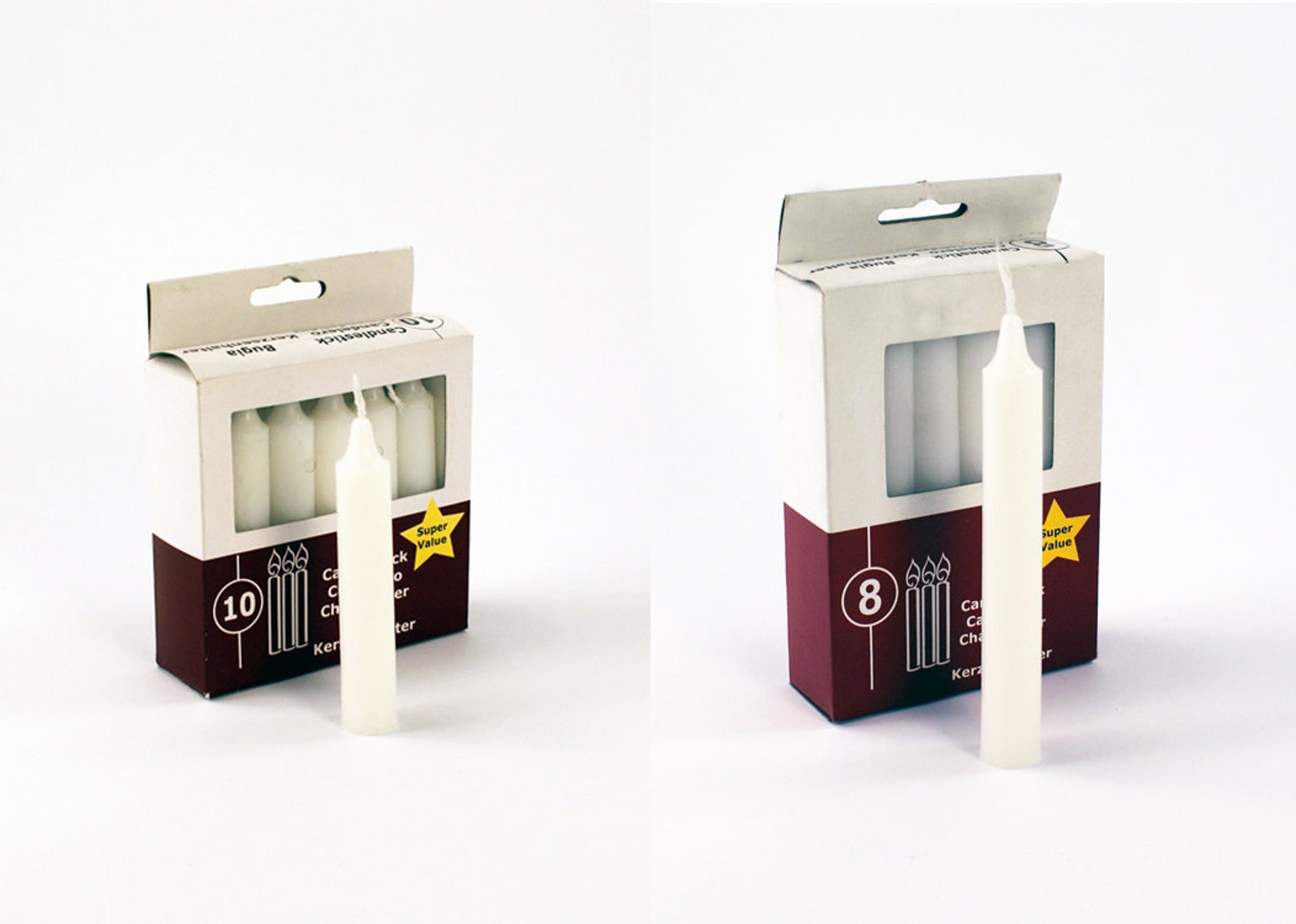 Unscented White Mini Taper Candles 4h Set of 10PCS or Etsy UK