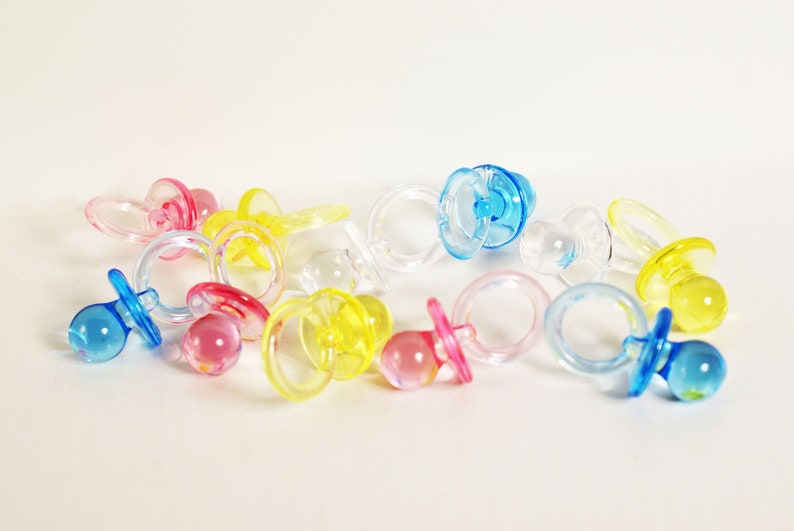 144PCS Plastic Pacifiers Baby Shower Pacifiers Blue Game Etsy