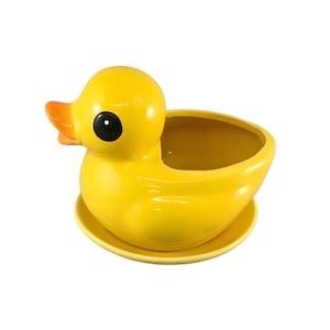 CalCastle Craft 4 Pc Ceramic Duck Pot Decorative Duck Centerpiece