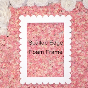 Jumbo / Large Scallop Edge Foam Picture Frame Photo Booth for Birthday Wedding Baby Shower Decoration