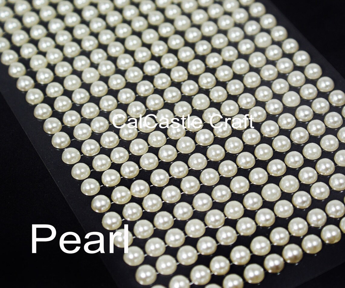 504pcs 6mm Self Adhesive Rhinestone Pearl Stickers Stick on Etsy