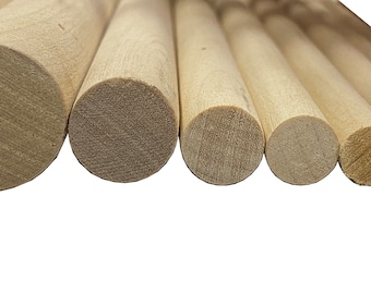 36" Unfinished Wooden Dowels: Arts, Crafts & Wood Repair (Multiple Sizes/Packs Available