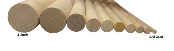36" Unfinished Wooden Dowels: Arts, Crafts & Wood Repair (Multiple Sizes/Packs Available