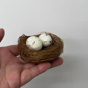 Grapevine Bird Nests with Eggs Set (3"D, 4"D) Garden Decoration Ornament