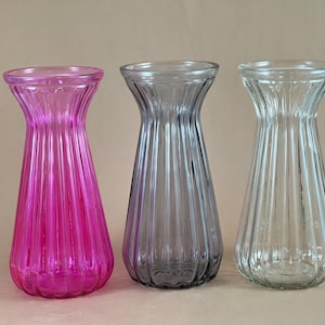 CalCastle Craft 4-1/8&quot;D  8-1/2&quot;H Jug Glass Vase C31130 for Flowers or Liquids(1 pc)