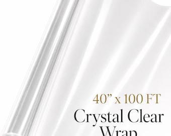 Kristalhelder cellofaanomslag, 40 x 100 ft, bloemist boeket cadeaumand benodigdheden