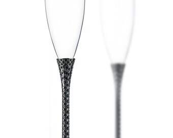 Wedding Toasting Flutes Champagne Knife and Wedding Cake Server Set Silver Plated Personalized Engraved
