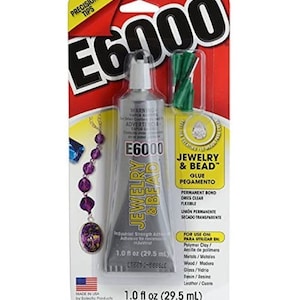 E6000-lijm voor sieraden en kralen 1 oz met 4 precisie-applicatortips voor sieraden!