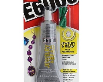 E6000 Jewelry And Bead Adhesive 1 oz With 4 Precision Applicator Tips For Jewelry!